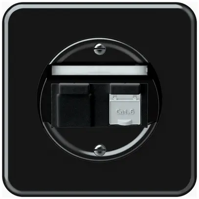 Scatola di raccordo INC origin RJ45 8(8) cat.6 obliquo 92×92mm nero 