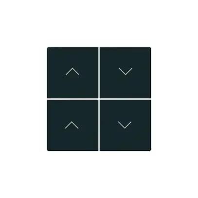 Faccia pulsante per tapparelle KNX Hager BA kallysto Z quadruplo nero 