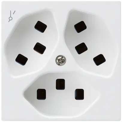 Prise Hager kallysto 3×T23 1×S A blanc ultra 