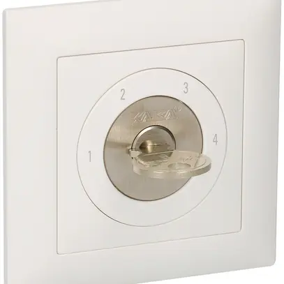 Interruttore graduato INC EDUE 2P, IP20, 1-2-3-4, cil.1007F, 9h, piano 5000, bi 