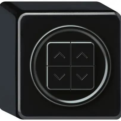Poussoir stores AP origin 2P 4×touches 88×88×54mm noir 