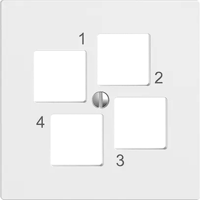 Kit di montaggio EDIZIOdue EASYNET S-One, per 4×RJ45, uscita dritta, bianco 