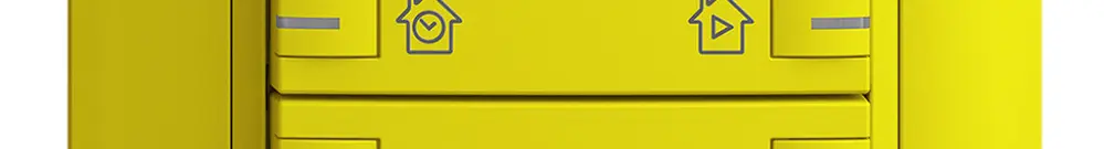 Kit frontal ENC EDIZIOdue zepAIR ON/OFF 2C avec marquage avec LED lemon 