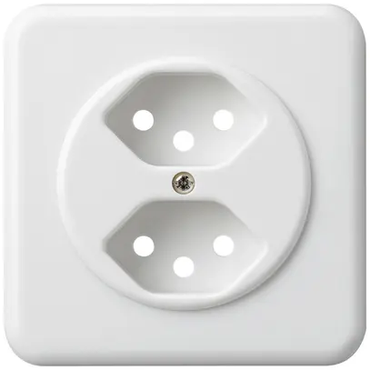 Kit front. INC basico 2×tipo 13 bianco 86×86mm con protezione bambini 