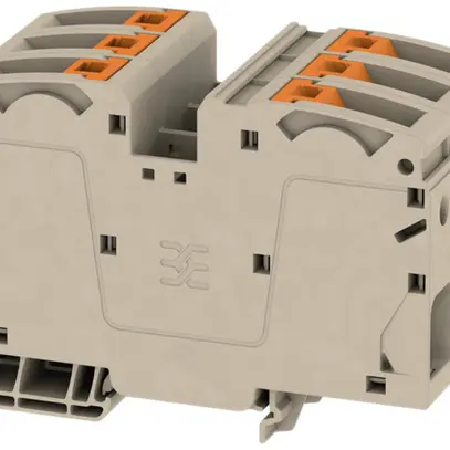 Morsetto passante Weidmüller A2C PUSH IN 6×35mm² TS35 beige 