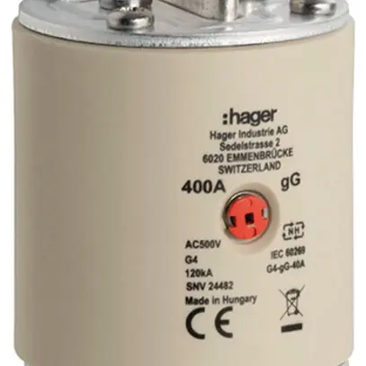 Fusibile HPC Hager SEV G4 500V AC 400A gG indicatore centrale 