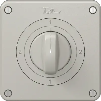 Interruttore rotativo NEVO N.CO 3/1L, con manopola, KS, 2-1-2-1, grigio chiaro 