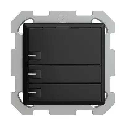 Poussoir KNX RGB ENC EDUE, 250mW, a.LED RGB, 3×poussoir, comm.1×touche, no 