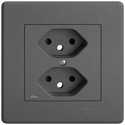 Kit di montaggio INC EDIZIO.liv SNAPFIX® per presa 2×T13 separata shutter grs 