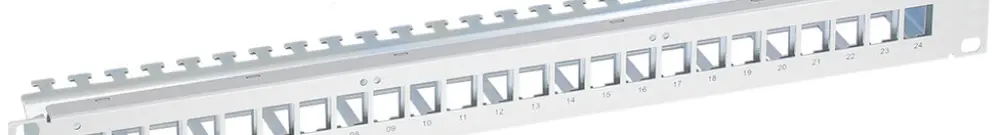 Panneau ITplus 19'' 1UH, vide, pour 24 modules, blanc 