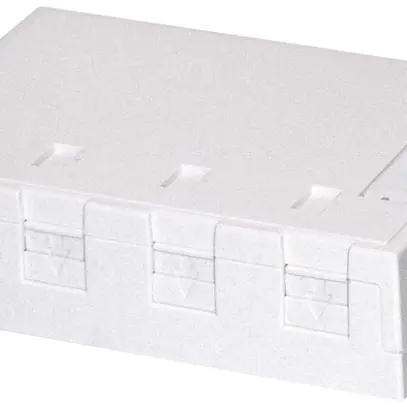Boîte de raccordement AP KS Dätwyler blanc pour 4 modules avec pr.antipoussière 