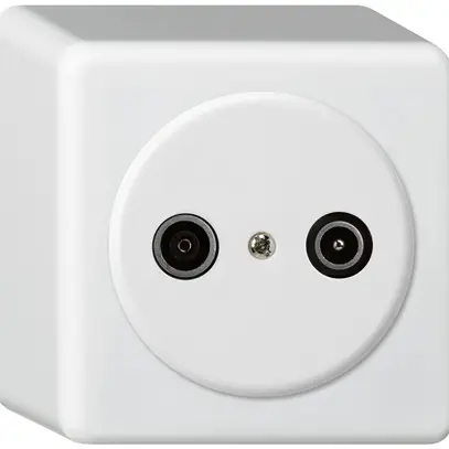 Presa di passaggio AP basico TV-R 19dB bianco 