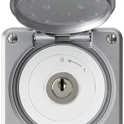 Contatto rotativo a chiave INC robusto IP55 alluminio con coperchio 2P 