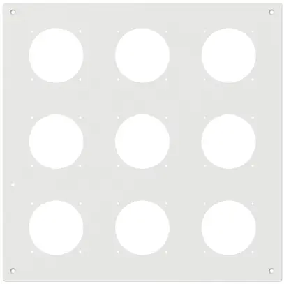 UP-Montageplatte robusto 3×3 Aluminium, weiss 
