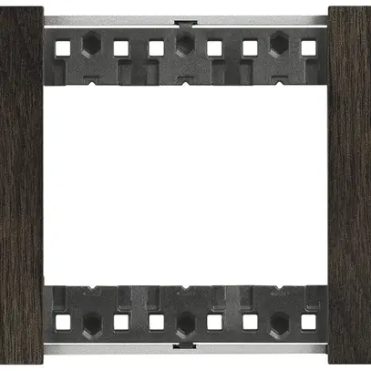 Cadre de recouvrement Living Now 3 modules 125×86mm walnut 