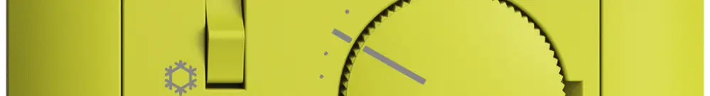 Kit di copertura ENC p.termostato EDIZIOdue, c.interruttore, 88×88mm, lemon 