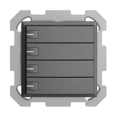 Pulsante KNX RGB INC EDUE, 250mW, c.LED RGB, 4×pulsante, com.1×tasto, grs 