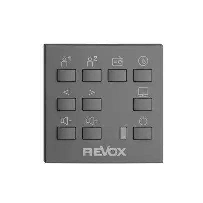 Kit de montage EDIZIOdue F pour Voxnet avec 10 boutons & fenêtre IR, gris foncé 