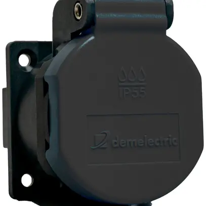 Presa INS tipo 13 DEM IP55 10A 230V c.guarnizione IK07 antracite/coperchio an 