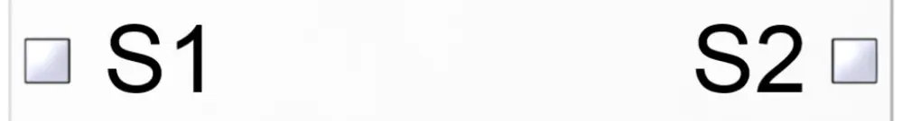 Taste SIDUS 4/8f zu Tastsensor mit Aufdruck S1/S2, weiss glänzend 