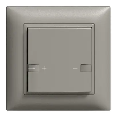 Poussoir ENC ZEP variateur univ. 1c/1t avec LED EDIZIOdue gris foncé 
