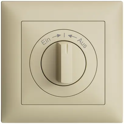 Frontset EDIZIOdue Ein->I<-Aus vanille 88×88mm für Schwenktaster 