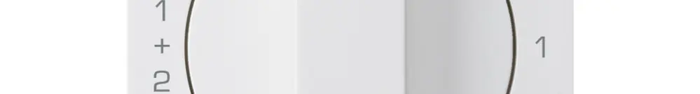 Kit frontal pour interrupteur rotatif S1 60×60mm kallysto 0-1-1+2-2 blanc 