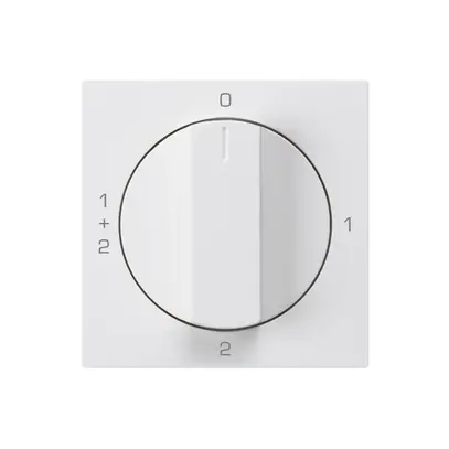 Kit frontal pour interrupteur rotatif S1 60×60mm kallysto 0-1-1+2-2 blanc 