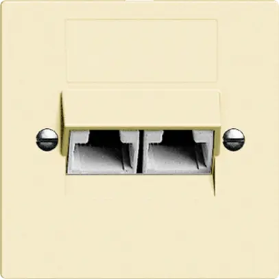 Prise ENC 2×RJ45/u 4P sép.EDIZIOdue vanille, ITplus 