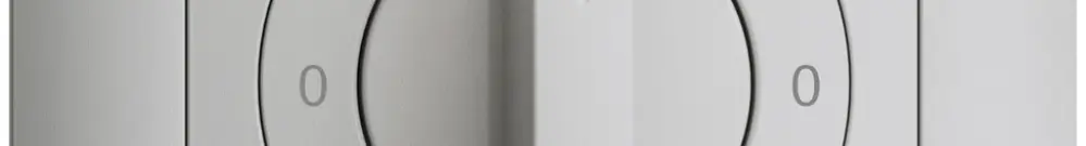Frontset 0-Jour-0-Nuit EDIZIOdue hellgrau 88×88mm für Drehschalter 