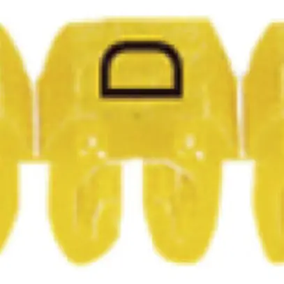 Bague-repère Legrand CAB 3, pour 0.5…1.5mm² impression: 'D', jaune 