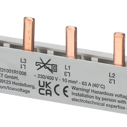 Kammschiene ABB pro M compact PS3/6 3P/3L 10mm² 63A 106mm grau 