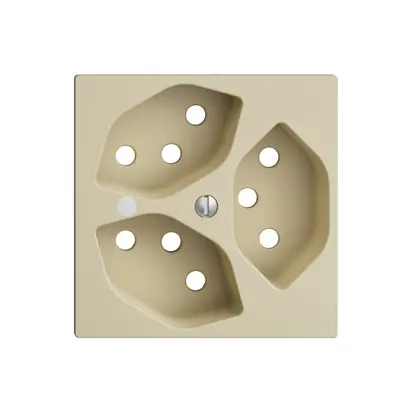 Kit frontal EDIZIOdue vanille 60×60mm 3×T13, lentille, 