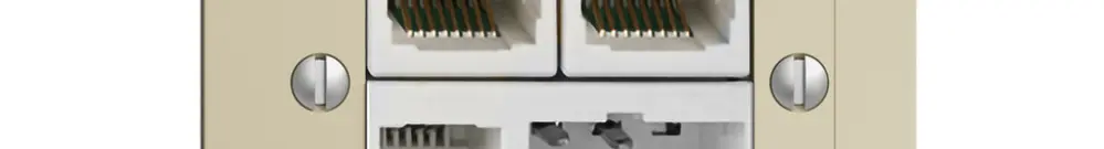 Scatola INC T+T/2×RJ45/RJ11/u ADSL ITplus EDIZIOdue vanille 