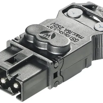 Fiche Wieland GST15i3S, 3P, 250V/16A, 2.5mm², noir 