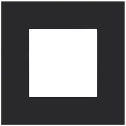 Telaio di copertura Niko Pure steel 83×83mm laccato nero 