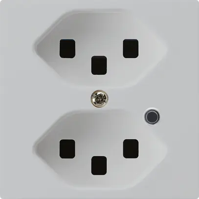 Prise Hager kallysto 2×T23 illuminé A gris clair 