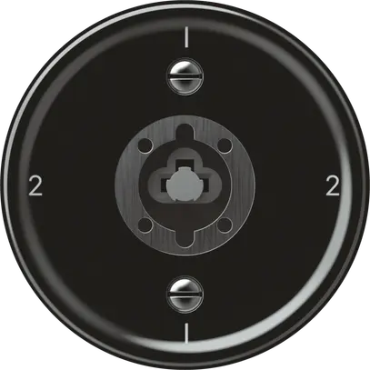 Interruttore a chiave origin commutatore 3/1L 16A 250V 1-2-1-2 60×60mm nero 
