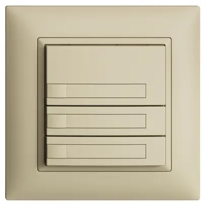 Pulsante KNX RGB INC EDUE FMI, 250mW, s.LED, c.carta, 3×pulsante, 1×tasto, van 