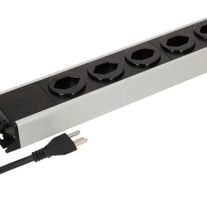 Prise multiple MH POWER LINE 16A 6×T23 1.5m gris-noir 