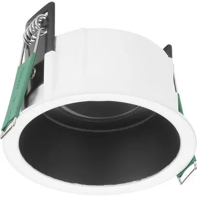 Telaio di montaggio LUDOSPOT 50 ROUND DECO TILT, 75mmØINS, bianco/nero 