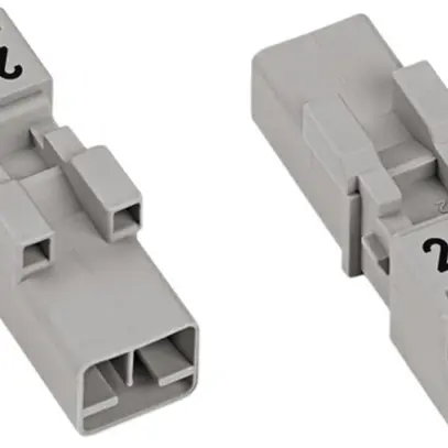 Stecker WAGO 2L 0.25…1.5mm² grau Codierung B 16A 250V ohne Zugentlastungsgehäuse 