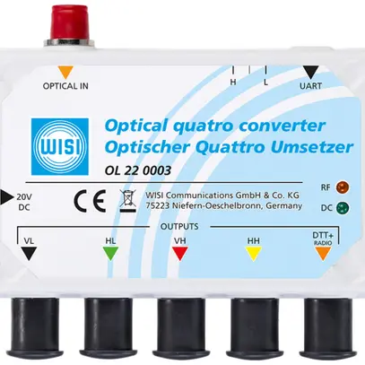 Unité terminale Quattro WISI avec DVB-T+FM, FC/PC 
