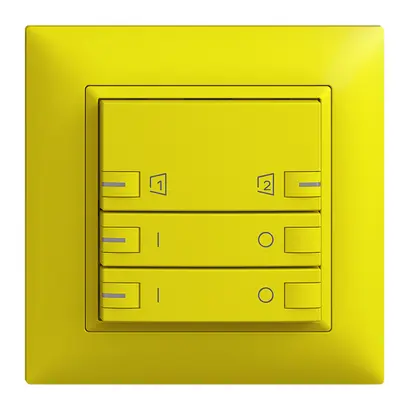 Set frontale INC EDIZIOdue zepAIR ON/OFF 2C S1/S2 con LED lemon 