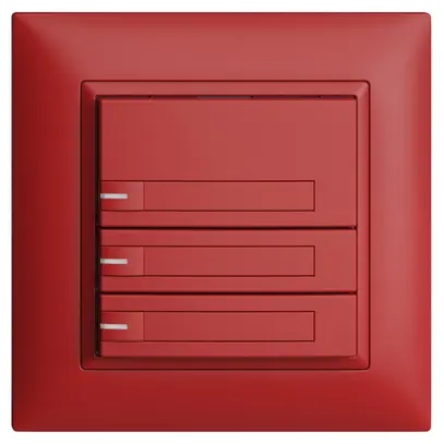 UP-KNX-Taster RGB EDUE FMI, 250mW, m.RGB-LED, m.Papier, 3×Taste, 1×Tastenb., ber 