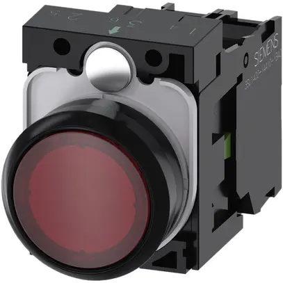 Pulsante luminoso Siemens SIRIUS ACT c.supporto+LED 1Ch rosso plastica 