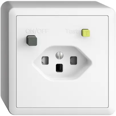 Prise AP EDIZIOdue T23 FI 30mA shutter, blanc 