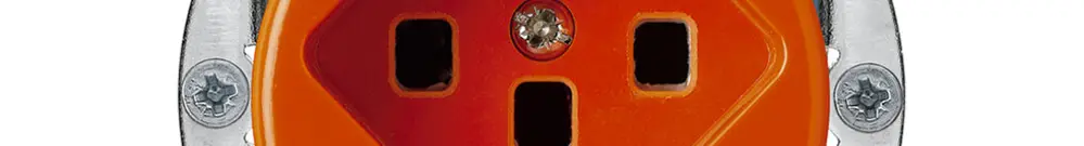 Inserto per presa basico tipo 23 arancione morsetti a vite 