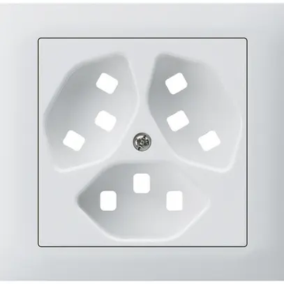 Kit frontale INS kallysto per presa INS G3 3×tipo 23 telaio avvitabile bianco 