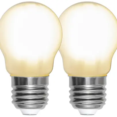 Lampada LED E27 4.5W 470lm 2700K opale Ø45×78mm Duo Pack 